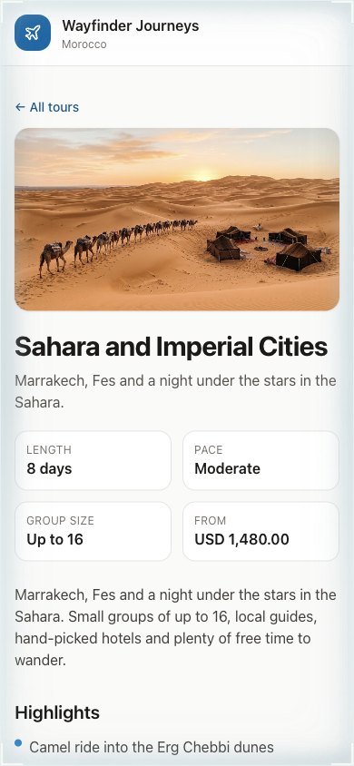Tour page